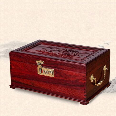Jewelry Storage Box Gift for Women Jewelry Box Password Showcase Classic Vintage Portable Double Layer Versatile with Mirror Storage Box for Ring Bracelet in Saudi Arabia