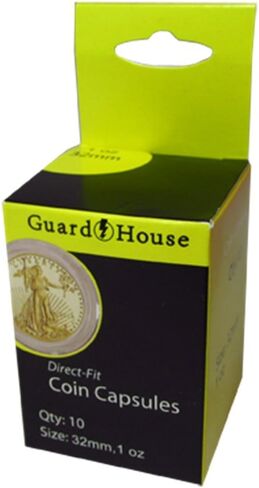 Guardhouse 39mm Direct Fit Coin Capsule for One Ounce Silver and Copper Round, and Other Similar Sized Coins Pack of 10 in Saudi Arabia