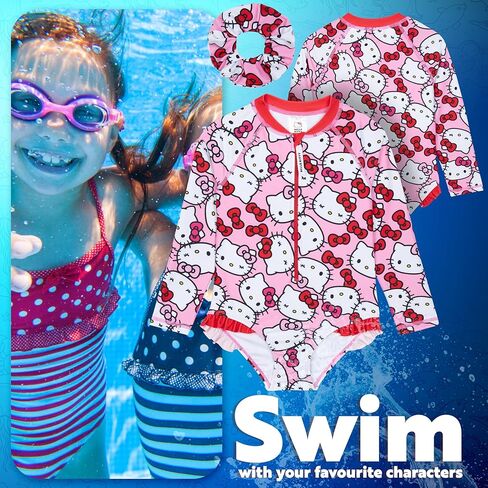 Hello Kitty Swimsuit Hair Associory بدلة السباحة للبنات هدايا للمراهقين in Saudi Arabia