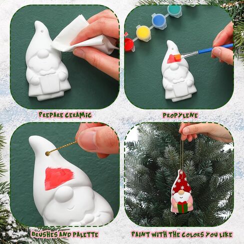 Suzile 24 Pcs Valentine's Day Ceramics to Paint Ceramic Painting Kit Valentine's Day Crafts Ready to Paint Ceramics Ornaments Crafts for Adults Party Favor in Saudi Arabia