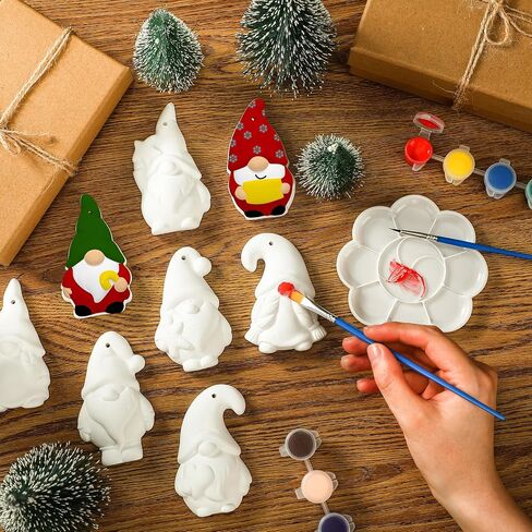 Suzile 24 Pcs Valentine's Day Ceramics to Paint Ceramic Painting Kit Valentine's Day Crafts Ready to Paint Ceramics Ornaments Crafts for Adults Party Favor in Saudi Arabia