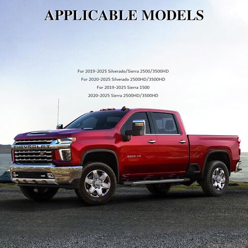 Bed Rail Stake Pocket Covers Compatible with Silverado/Sierra 2500/3500HD(2020-2023 2025) Silverado/Sierra 1500(2019-2025) Accessories Truck Caps Rear Holes Plugs Covers(2PS) in Saudi Arabia
