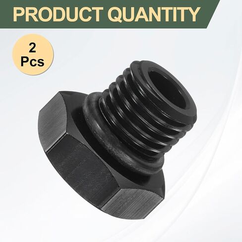 HARFINGTON Port Plug 4AN Male ORB Plug Fitting Adapter Aluminum Hex Block Off Cap with NBR Rubber O-ring Seal for Car Oil Fuel Water Fluid, Black in Saudi Arabia