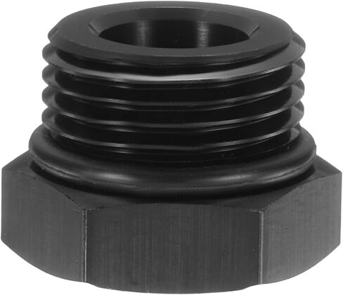 ميناء Harfington Plug 4AN MALE MALE SROP PITTING ADAPTER Aluminium Block of CAP OFF CAP مع NBR Rubber O-Ring Seal لسائل مياه وقود زيت السيارة ، الأسود in Kuwait