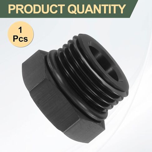 ميناء Harfington Plug 4AN MALE MALE SROP PITTING ADAPTER Aluminium Block of CAP OFF CAP مع NBR Rubber O-Ring Seal لسائل مياه وقود زيت السيارة ، الأسود in Kuwait