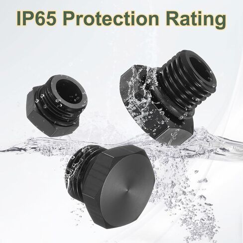 ميناء Harfington Plug 4AN MALE MALE SROP PITTING ADAPTER Aluminium Block of CAP OFF CAP مع NBR Rubber O-Ring Seal لسائل مياه وقود زيت السيارة ، الأسود in Kuwait