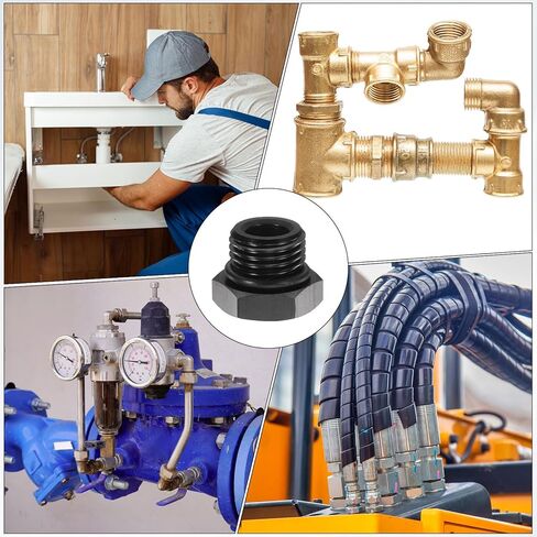 ميناء Harfington Plug 4AN MALE MALE SROP PITTING ADAPTER Aluminium Block of CAP OFF CAP مع NBR Rubber O-Ring Seal لسائل مياه وقود زيت السيارة ، الأسود in Kuwait