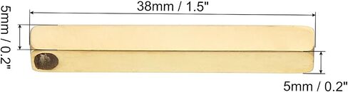 PATIKIL 8pcs Metal Stamping Blanks, Rectangle Stamping Tags Blanks 38x5mm DIY Aluminum Steel Tag Solid Bar Pendants, Silvery in Saudi Arabia