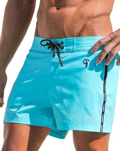 Tucann Men's Trunks 3" Compression Liner Quick Dry Zipper Pocket Chlorine Resistan 4 Way Stretch Solid Swim Shorts for Men in Kuwait