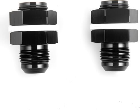AN6 MALE FLARE BULKHEAD FITTING ALET ALT ALAN ADAPTER مع غسالة الألومنيوم مستقيم أسود 2 مساءً in Kuwait