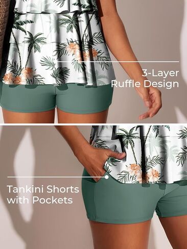 الصيف Mae Women's Tankini Swimsuits متدفقات الاستحمام بدلات البطن in Saudi Arabia