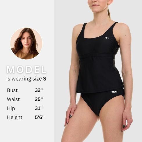 ريبوك Tankini Swimsuits للنساء 2025 ، وقطعة خزان السباحة أعلى وأسفل مجموعة ، ونسبة للسيدات الرياضية دلات الاستحمام in Kuwait
