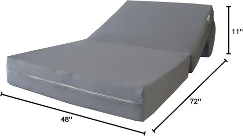 D&D Futon Furniture Replacement Cover for Chair Bed, Renew Covers (Grey, 70 x 36 x 6) in Kuwait