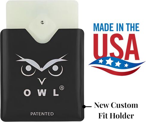 OWL The Only Flat Car Window Glass Breaker & Seatbelt Cutter Card Emergency Escape Rescue Hammer Safety Life Saving Crash Survival Kit 2-in-1 Tool - Made in USA (4 Pack Black) in Saudi Arabia