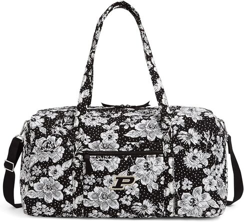 حقيبة دفل كبيرة للسفر من القطن من Vera Bradley (تتوفر فرق متعددة)، كستنائي/أبيض حديقة المطر مع جامعة ولاية فلوريدا in Kuwait