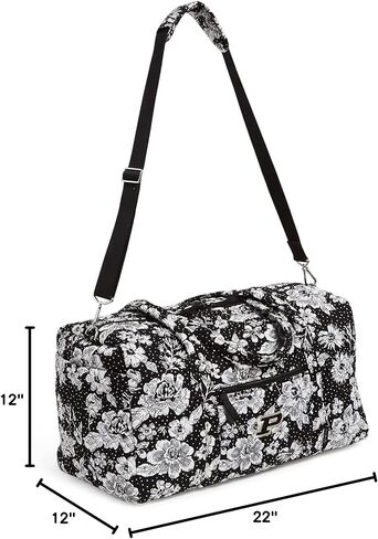 حقيبة دفل كبيرة للسفر من القطن من Vera Bradley (تتوفر فرق متعددة)، كستنائي/أبيض حديقة المطر مع جامعة ولاية فلوريدا in Kuwait