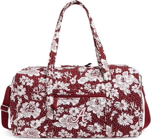 حقيبة دفل كبيرة للسفر من القطن من Vera Bradley (تتوفر فرق متعددة)، كستنائي/أبيض حديقة المطر مع جامعة ولاية فلوريدا in Kuwait