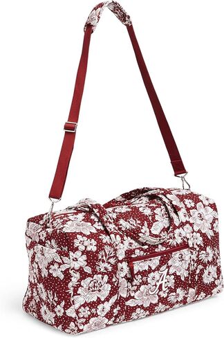 حقيبة دفل كبيرة للسفر من القطن من Vera Bradley (تتوفر فرق متعددة)، كستنائي/أبيض حديقة المطر مع جامعة ولاية فلوريدا in Kuwait