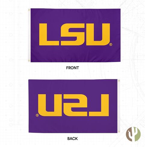 Desert Cactus LSU Flag Tigers Geaux Louisiana State University Flag Banners 100% Polyester Indoor Outdoor 3x5 feet Flags (Style 2) in Saudi Arabia