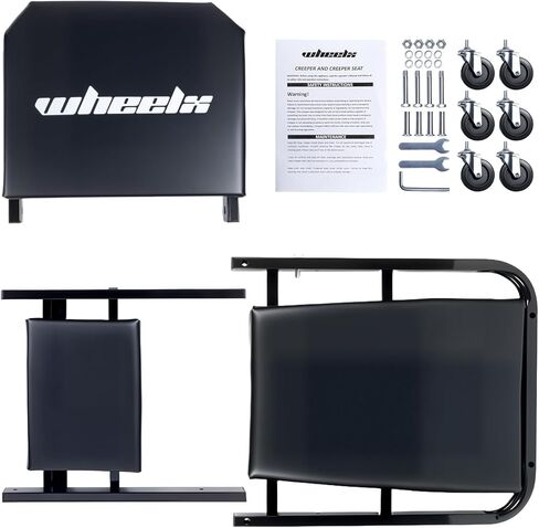 Mechanic Creeper 40inches 2-in-1 Z مقعد 480 رطلاً ، كرسي مرآب قابل للطي قابل للتعديل مع طي العجلات 6pcs ، وضع الجلوس أسفل الظهر ، تحت إصلاح السيارات ، الأحمر ، الأحمر. in Kuwait