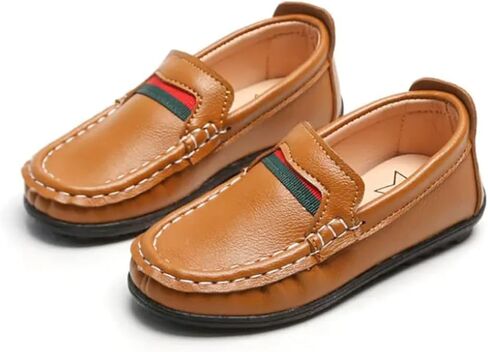 Boys Dress Loafer Shoes Leather Casual Shoes Slip-On Comfort in Kuwait