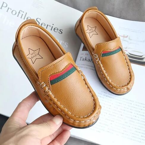 Boys Dress Loafer Shoes Leather Casual Shoes Slip-On Comfort in Kuwait