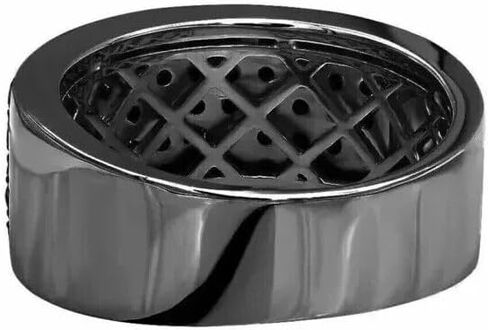 Men's Statement Ring with 3.50CT Round Black Simulated Diamond – Bold & Stylish in 14K Black Gold Plating in Saudi Arabia