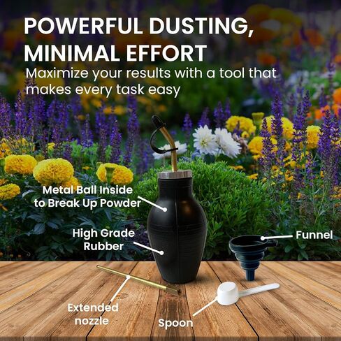 Bulb Duster - Diatomaceous Earth Duster - Garden Dusters for Powder Duster Diatomaceous Earth Powder Duster Diatomaceous Earth Applicator & Spreader in Saudi Arabia