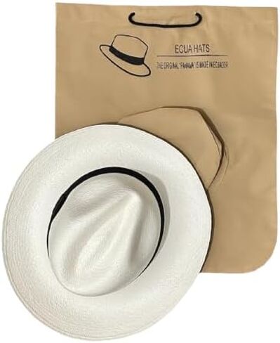 Genuine Ecuador Montecristi Panama Hat Fedora UV Protection Unisex Handmade Paja Toquilla Plant + Cover Bag in Saudi Arabia
