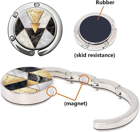 Foldable Purse Hook for Table, Purse Hanger for Table, Desk Bag Hook, Desk Purse Hook, Purse Holder for Table - Compact Portable Multi-Use Design, Aluminum Alloy Handbag Hanger, 3 Pcs (Style A) in Kuwait