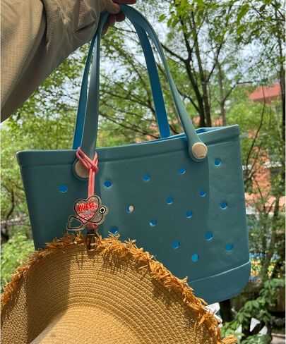 3Pcs Hat Clip For Travel On Bag For Bogg Bag Accessories,Hat Holder For Women Purse Handbag Rubber Beach Tote Bag (Beach) in Saudi Arabia