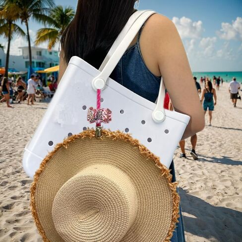 3Pcs Hat Clip For Travel On Bag For Bogg Bag Accessories,Hat Holder For Women Purse Handbag Rubber Beach Tote Bag (Beach) in Saudi Arabia