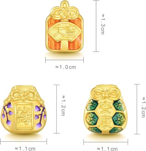 Sang Sang Sang 999 24K Solid Gold Mold Amamori Amulet Charm Bracelet Jewelry for Women 19cm 93821C 93822C 93826C in Saudi Arabia