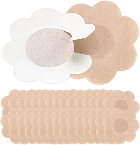 30 Pieces Nipple Covers, Invisible Adhesive Nipple Covers for Women, Pasties Bras for Women, Disposable Breast Covers in Saudi Arabia