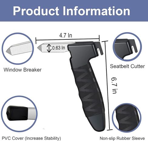 Car Door Handles for Elderly, 2 Pack Door Grab Handle Assist, Portable Cane Support for Seniors and Handicapped, Car Cane for Easily Get Out of Car, Black/Orange in Saudi Arabia