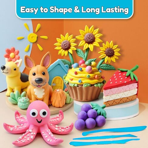 Air Dry Clay 14 Colors, Modeling Clay for Kids, DIY Molding Magic Clay, Gift for Kids Boys Girls in Kuwait