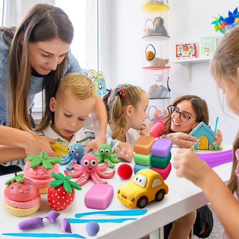 Air Dry Clay 14 Colors, Modeling Clay for Kids, DIY Molding Magic Clay, Gift for Kids Boys Girls in Kuwait