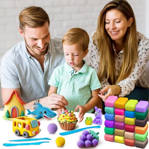 Air Dry Clay 14 Colors, Modeling Clay for Kids, DIY Molding Magic Clay, Gift for Kids Boys Girls in Kuwait