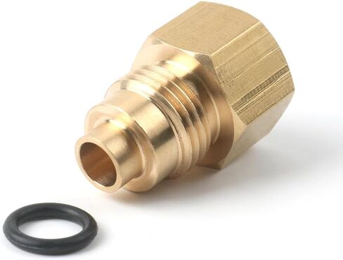 LS Swap Power Steering Line Adapter Brass LS Pump To 3/8" Flare Older Style Lines M16-1.5 to 5/8-18 for Camaro GTO Silverado LS1 LSX LS3 Vortec 5.3L 4.8L 5.7L 6.0L LQ4 in Saudi Arabia