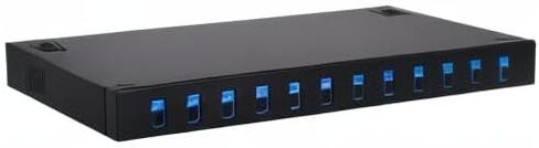 FYBOPTWU-12 Singlemode 12 Port SC-UPC Fiber Optic Rack Mount Enclosure Box & Splice Trays Fiber Cables Kit (Include Pigtail & Couplers), 12 Core LGX Loaded Patch Panel Box fits for 19" Racks Cabinet in Saudi Arabia