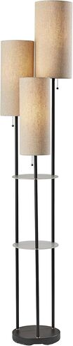 Adesso 4305-22 Trio Floor Lamp, 68.00 x 14.00 x 11.70 inches, Brushed Steel in Kuwait