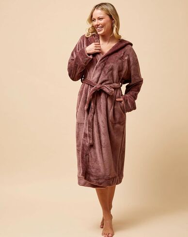 Darren & Phillip Snuggle Buddy Women’s Plush Robe-Ultra-Soft و Cozy Lounge Wear with Tie Percist و Rightweight & Warm Bathrobe in Kuwait