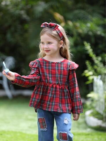Mioglrie Toddler Baby Girl Clothes 2T 3T 4T 12 18 24 Months Toddler Fall Winter Girls Outfit Jeans Pants Clothing Set in Saudi Arabia