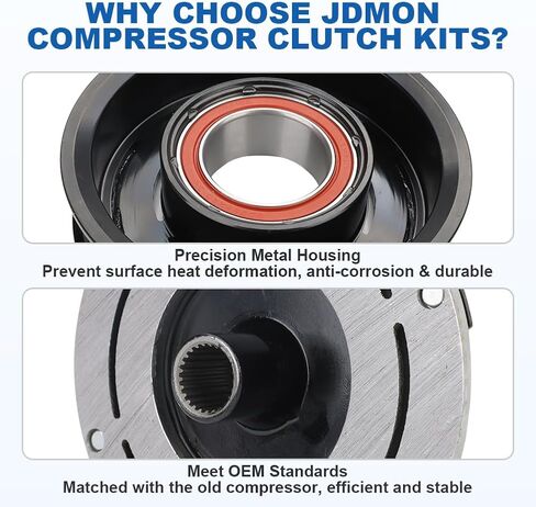 JDMON Air Conditioner AC Compressor Clutch Kit Compatible with Chevrolet Silverado 2500 3500 HD GMC Sierra 2500 3500 HD V8 6.6L 2015-2021 Replace 168305 84203713 84317506 84588693 86789839 22986676 in Saudi Arabia