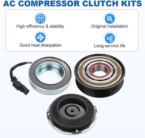 JDMON Air Conditioner AC Compressor Clutch Kit Compatible with Chevrolet Silverado 2500 3500 HD GMC Sierra 2500 3500 HD V8 6.6L 2015-2021 Replace 168305 84203713 84317506 84588693 86789839 22986676 in Saudi Arabia