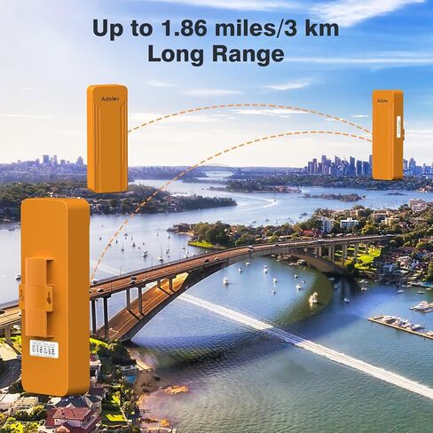 جسور لاسلكية مزدوجة النطاق CPE468 مع حوامل تثبيت، وجسر جيجابت واي فاي طويل المدى بطول 3 كيلومتر، وجسر إيثرنت لاسلكي خارجي 2.4 جيجا هرتز و5.8 جيجا هرتز لتمديد الشبكة من نقطة إلى نقطة ومن نقطة إلى عدة نقاط in Kuwait