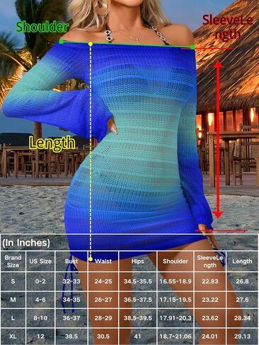 Kaei & Shi Sexy Crochet Coverups للنساء ، قبالة فساتين الشاطئ طويلة الأكمام ، بدلة الاستحمام تستر على ملابس العطلة in Saudi Arabia