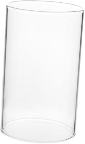 Eringogo Clear Glass Candle حامل الأكمام ذات الأكمام الأسطوانية ظلال إعصار للشموع الشمسية الأنيقة ديكور المنزل لحفلات الزفاف المآدب الأنيقة الشفافة in Kuwait