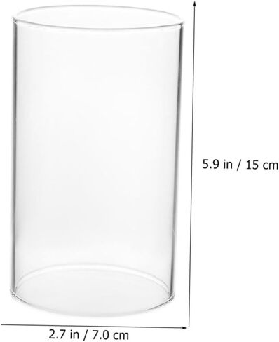 Eringogo Clear Glass Candle حامل الأكمام ذات الأكمام الأسطوانية ظلال إعصار للشموع الشمسية الأنيقة ديكور المنزل لحفلات الزفاف المآدب الأنيقة الشفافة in Kuwait