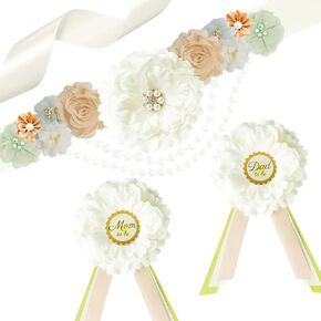 Maternity Sash for Baby Shower, Baby Shower Sashes for Mom and Dad Corsage Pin, Baby Shower Sash for Mommy, Pink in Saudi Arabia